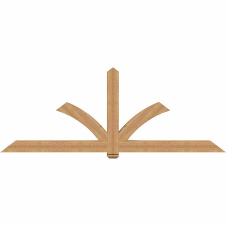 Ekena Millwork Redmond Smooth Timber Gable Bracket, Western Red Cedar, 108"W x 40"H x 5 1/2"D x 5 1/2"F, 9/12 Pitch GBW108X40X0606RED00SWR